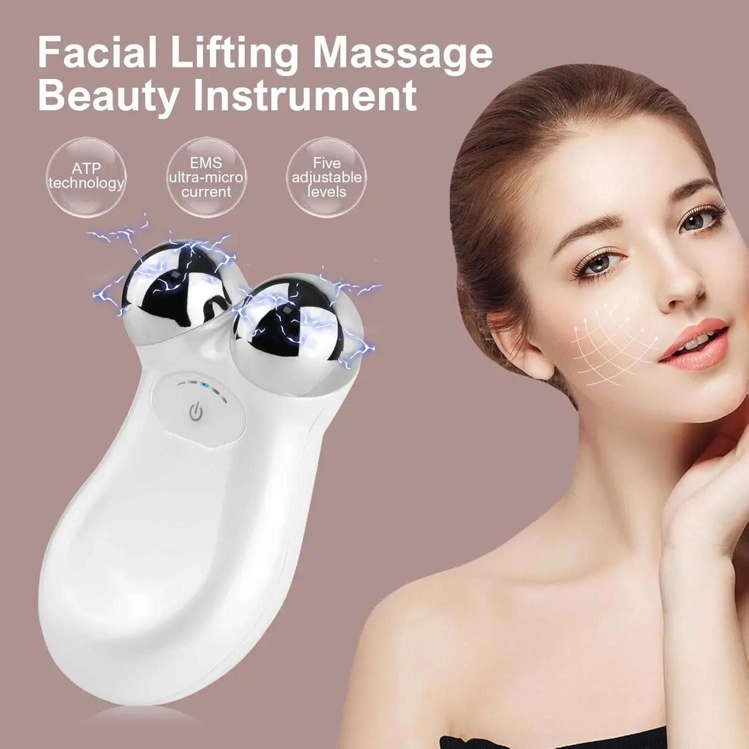 Masseur facial à microcourant en situation