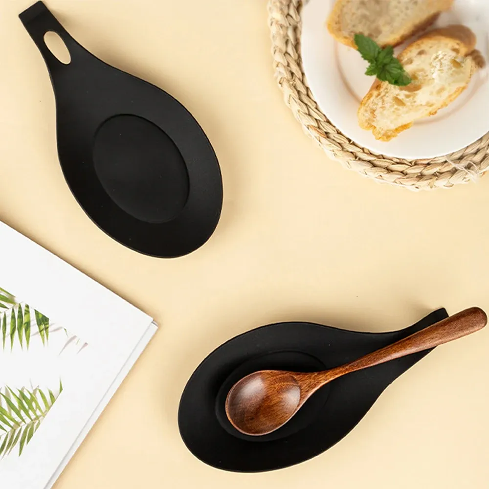 Repose-cuillère en silicone résistant à la chaleur