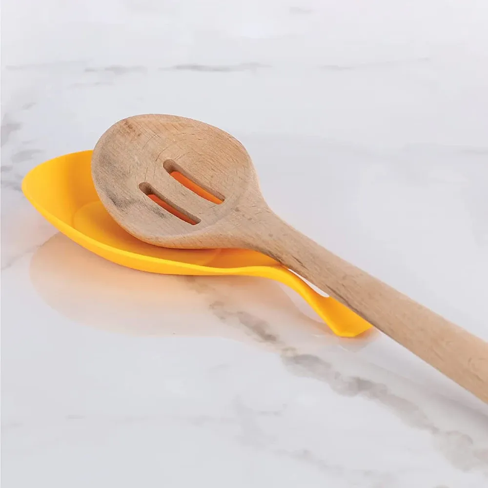 Repose-cuillère en silicone, utilisation en cuisine