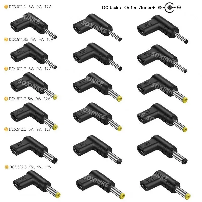 Adaptateur USB-C PD vers prise DC universelle 5 V / 9 V / 12 V, convertisseur de charge pour routeur, tablette et mini ventilateur 4