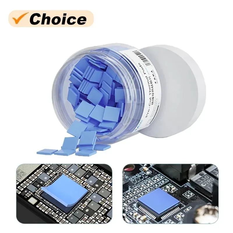 MaAnt Feuille de Silicone Isolante Thermique Haute Température, Prédécoupée pour Réparation de CPU, IC, GPU et Carte Mère, Lot de 100