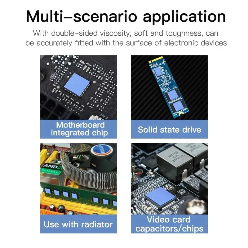 MaAnt Feuille de Silicone Isolante Thermique Haute Température, Prédécoupée pour Réparation de CPU, IC, GPU et Carte Mère, Lot de 100 3