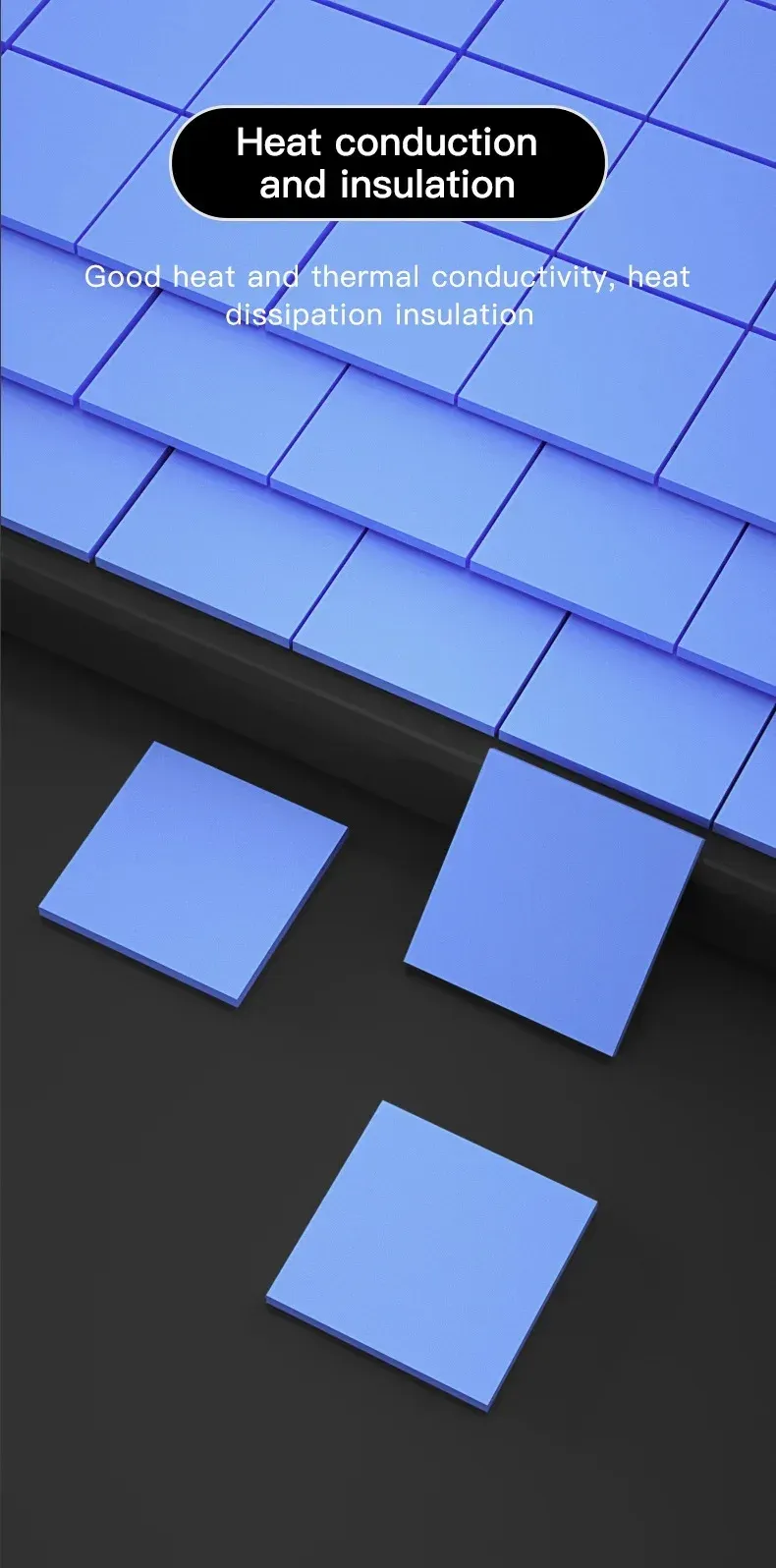 Détail de la feuille de silicone isolante thermique