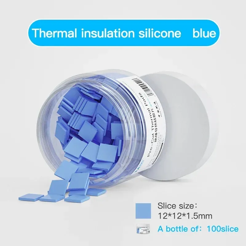MaAnt Feuille de Silicone Isolante Thermique Haute Température, Prédécoupée pour Réparation de CPU, IC, GPU et Carte Mère, Lot de 100 7