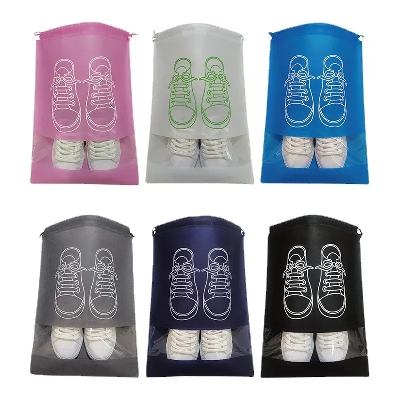 Sacs de rangement pour chaussures, lot de 10 et 5 pièces, organisateur de placard, sac de voyage portable en non-tissé, pochette étanche pour vêtements, sac suspendu 3