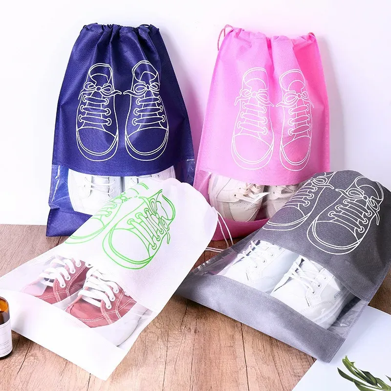 Sacs de rangement pour chaussures, lot de 10 et 5 pièces, organisateur de placard, sac de voyage portable en non-tissé, pochette étanche pour vêtements, sac suspendu 6