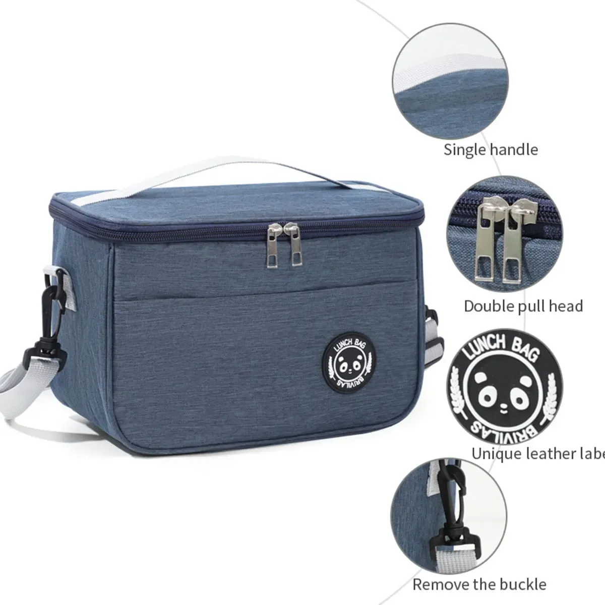 Sac isotherme bento, détails de finition