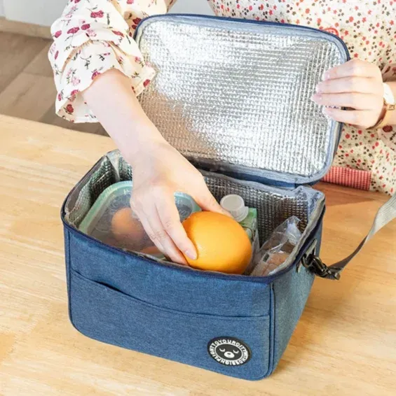 Détail du sac isotherme bento et de sa finition