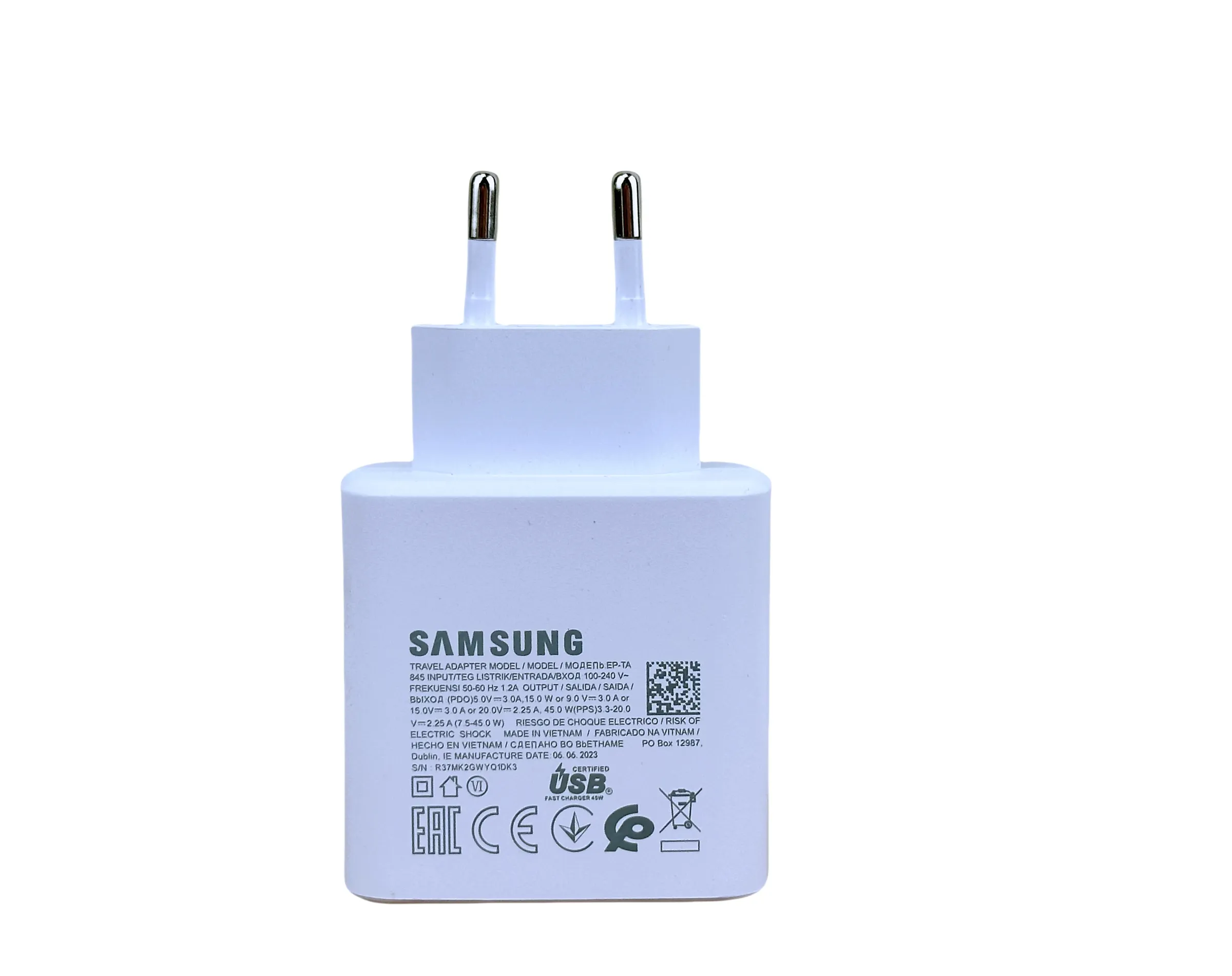Chargeur d'origine Samsung 45W, charge super rapide, adaptateur USB Type-C pour Galaxy S23, S24 Ultra, S20, S22, S21 et Z Fold 5, 4, 3, Flip 5, 4, 3 8