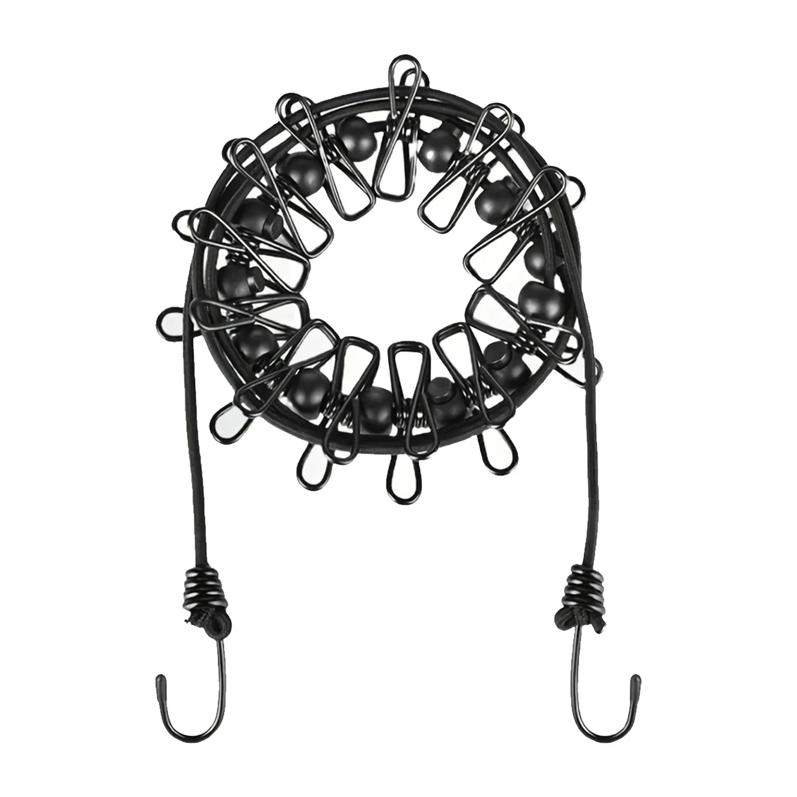 Corde à linge de voyage portable avec 12 pinces, corde de séchage rétractable antidérapante en plastique pour la maison, les voyages et l'extérieur 9