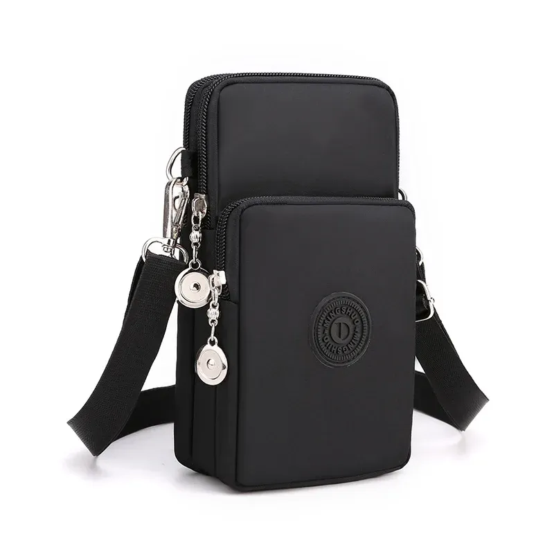 Petit sac bandoulière en nylon pour femme avec porte-monnaie et sangle réglable pour téléphone portable 7