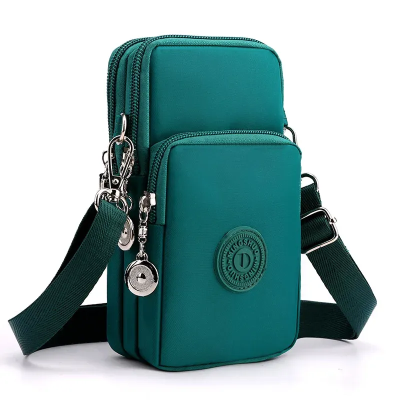 Petit sac bandoulière en nylon pour femme avec porte-monnaie et sangle réglable pour téléphone portable 8