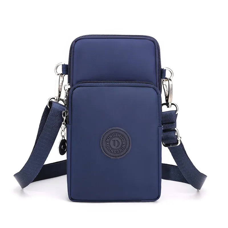 Petit sac bandoulière en nylon pour femme avec porte-monnaie et sangle réglable pour téléphone portable 16