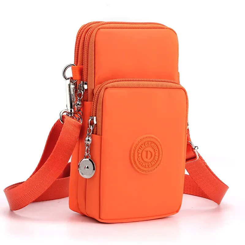 Petit sac bandoulière en nylon pour femme avec porte-monnaie et sangle réglable pour téléphone portable 11