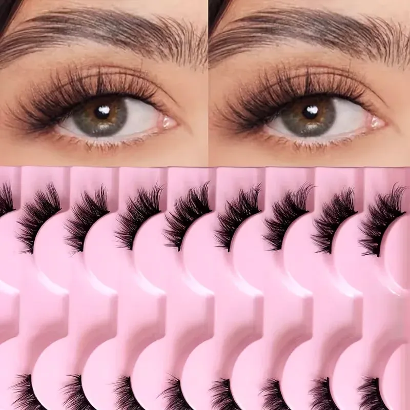 10 paires de faux cils effet œil de chat, volume naturel, légère courbure, format court pour le coin externe de l'œil 2