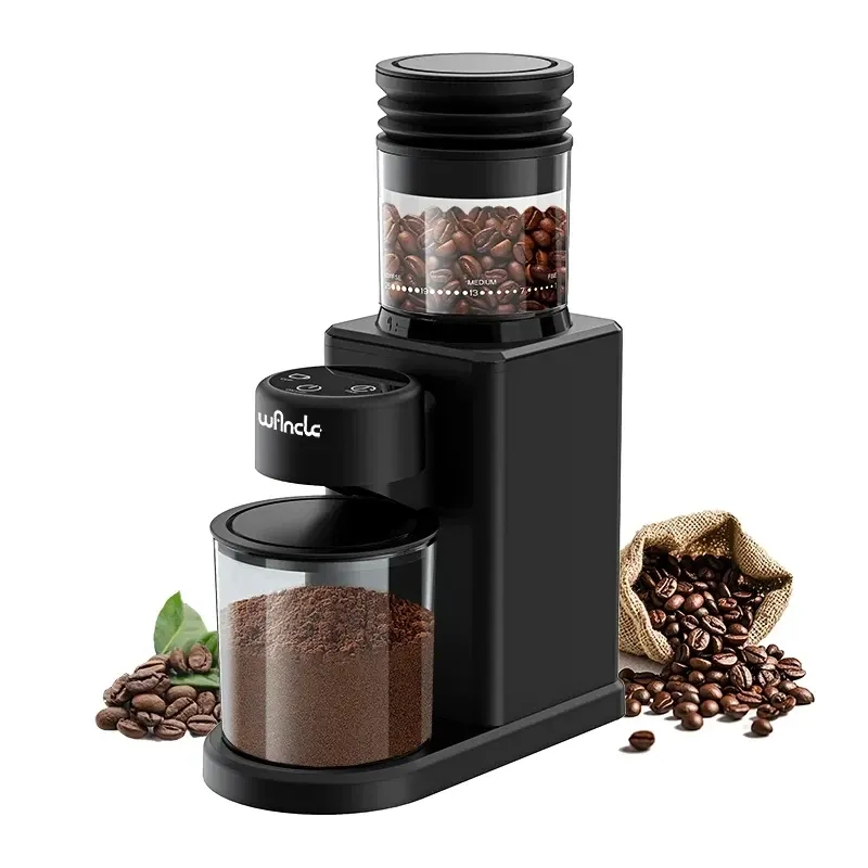 Broyeur électrique à meule conique pour café en grains, 25 réglages de mouture, écran tactile et double mode de meulage - Image 1