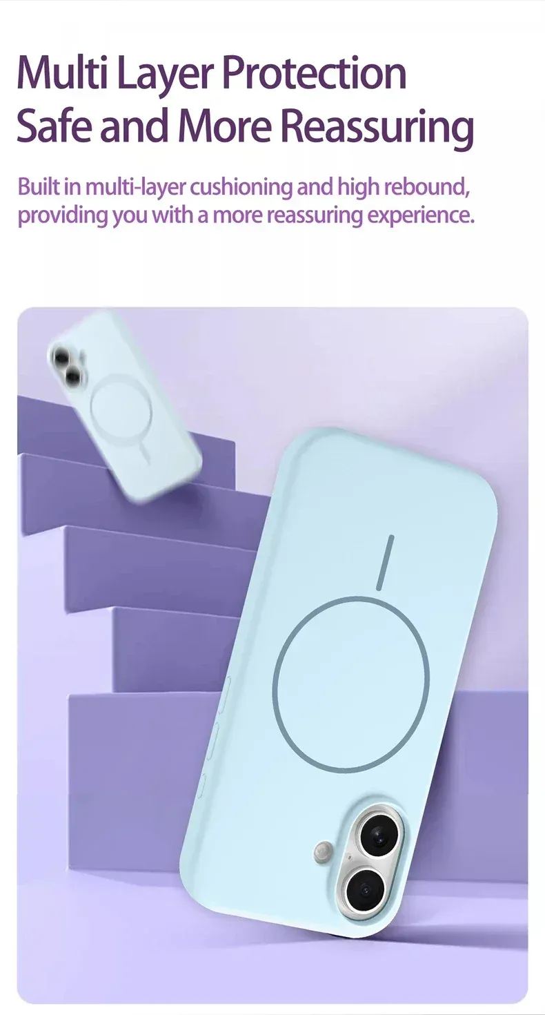 Coque silicone compatible MagSafe