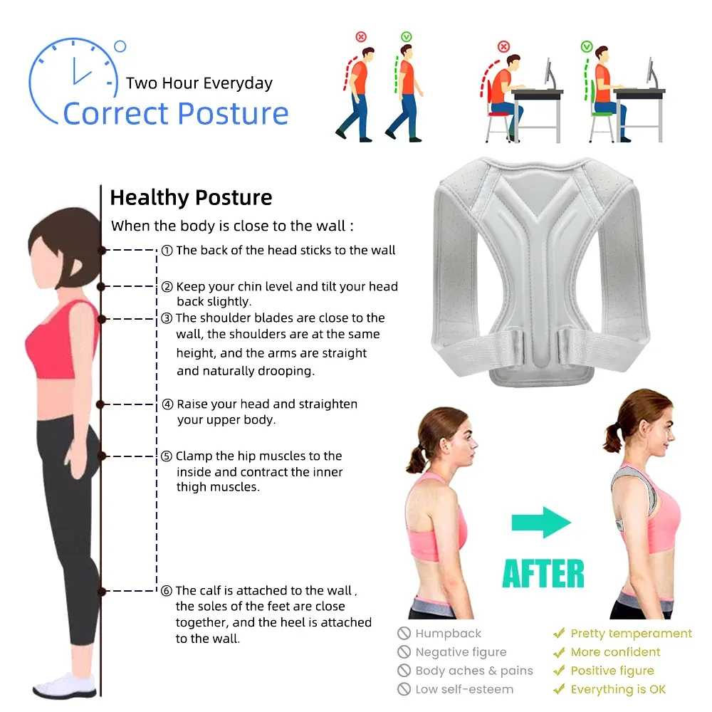 Attelle de posture dorsale en mouvement