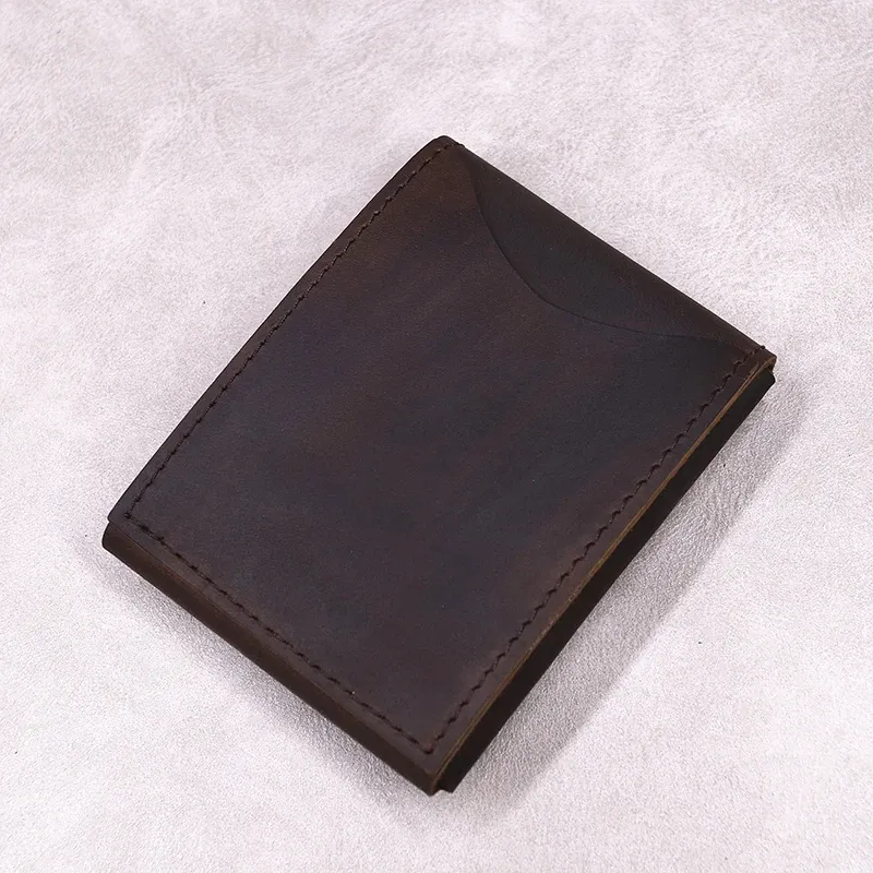 Détail du portefeuille en cuir véritable, vue 3