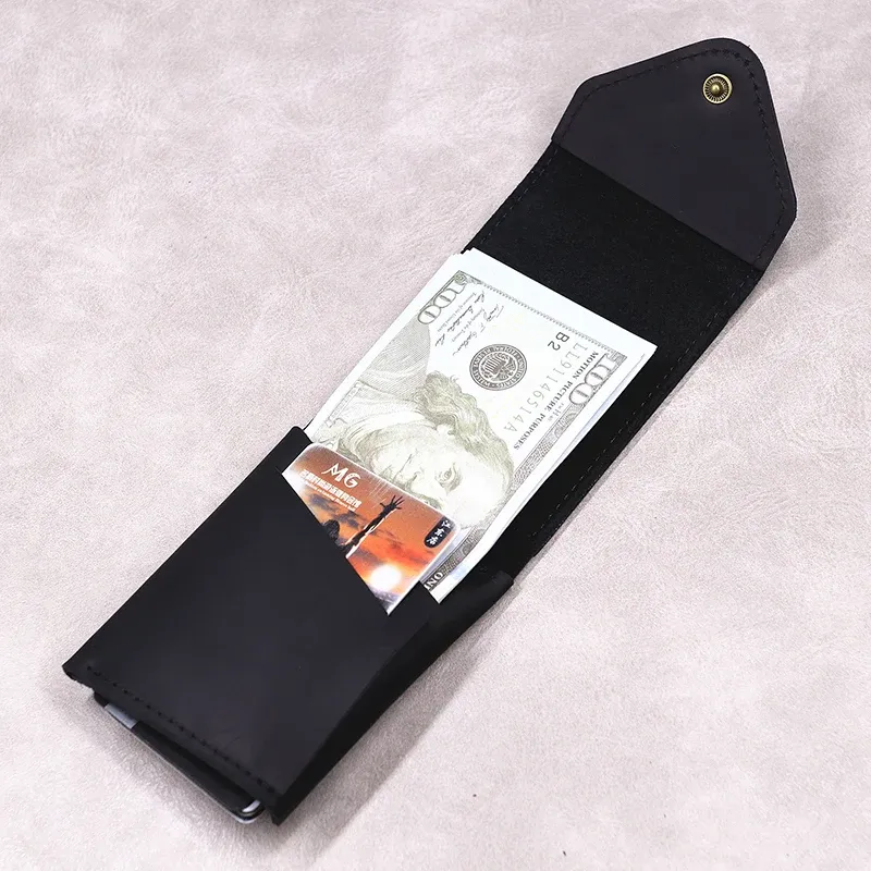 Détail du portefeuille en cuir véritable, vue 17