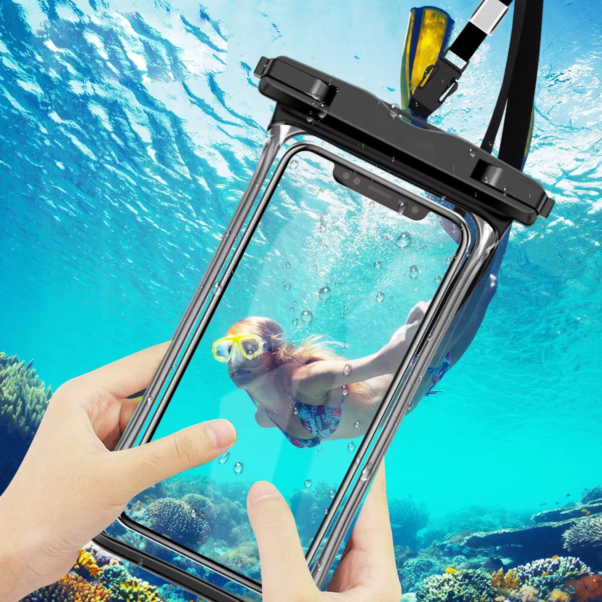 Étui étanche universel pour téléphone, pochette de protection sous-marine compatible iPhone 11 à 14 Pro Max et X - Image 1