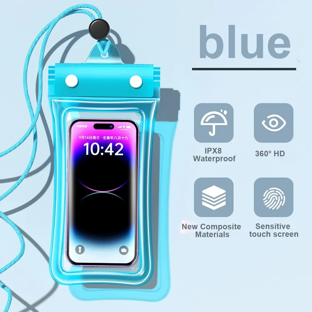 Étui étanche universel pour téléphone, pochette de protection sous-marine compatible iPhone 11 à 14 Pro Max et X 7