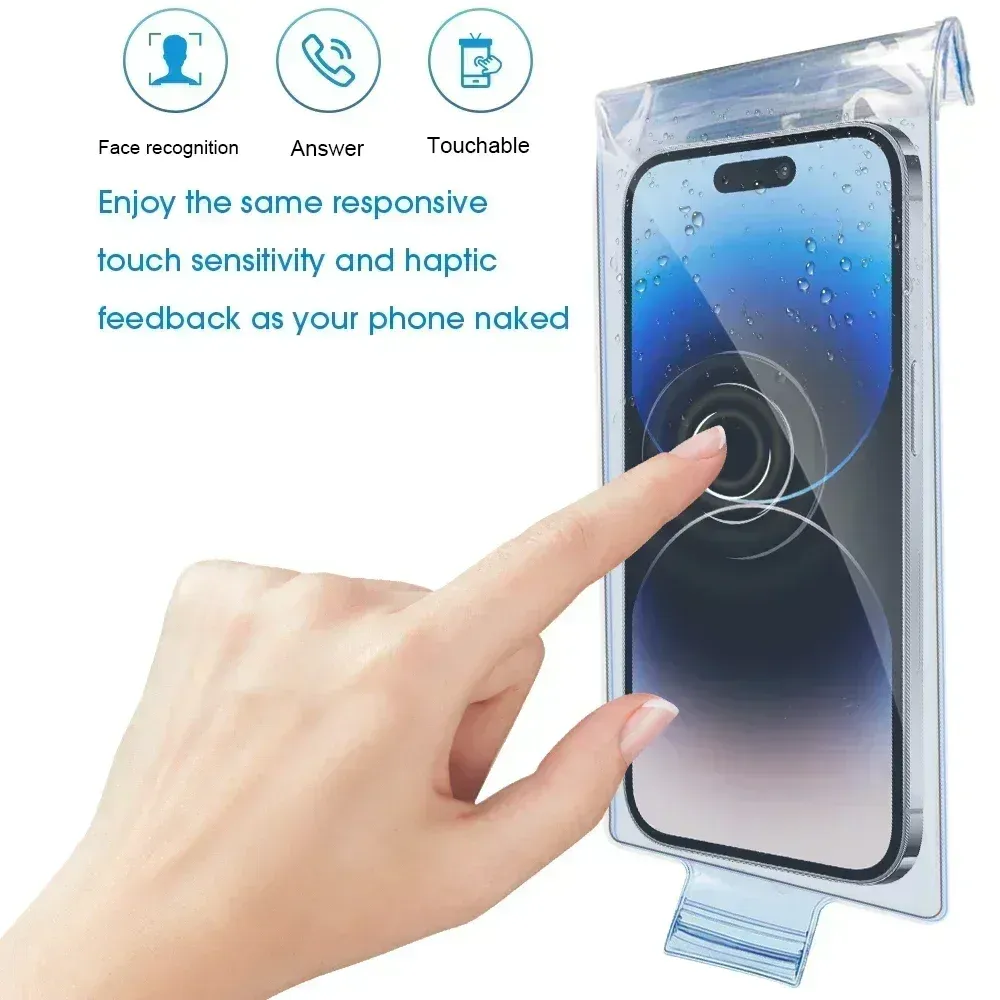 Pochette étanche transparente pour smartphone, étui universel pour le cyclisme et l'équitation en plein air 5
