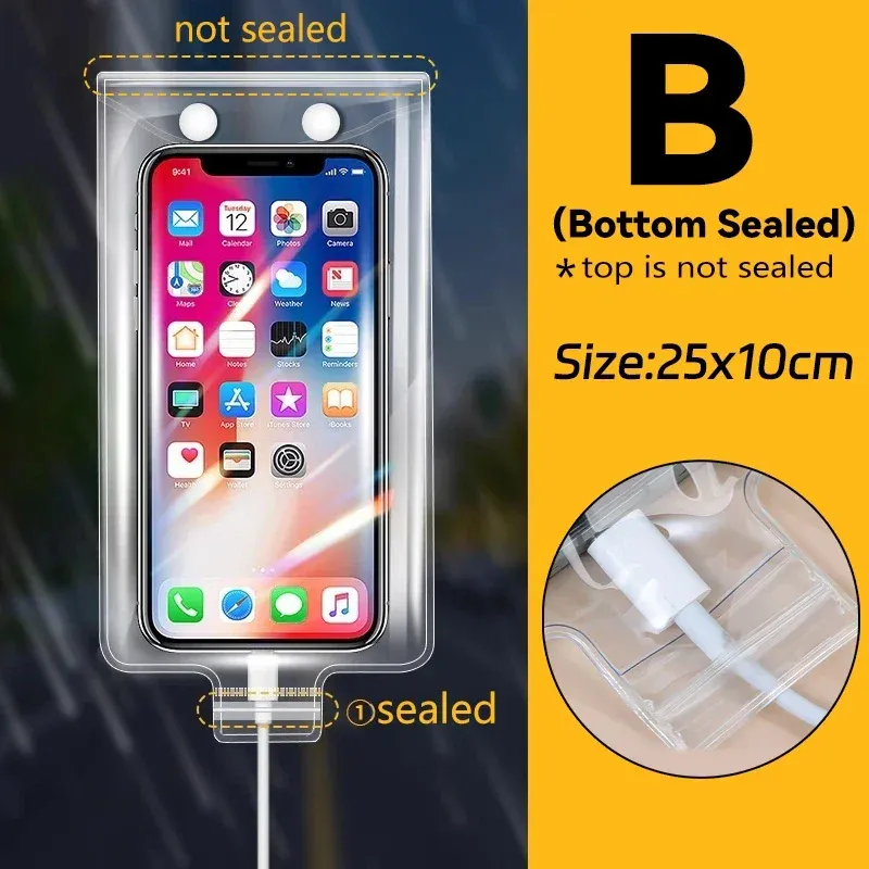 Pochette étanche transparente pour smartphone, étui universel pour le cyclisme et l'équitation en plein air 7