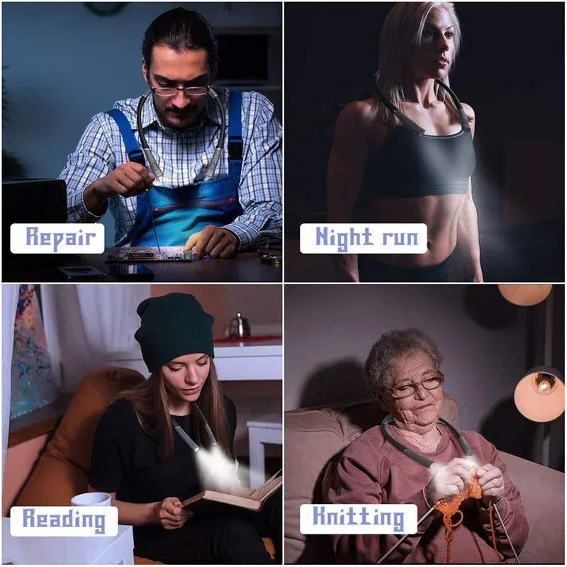 Lampe de lecture LED flexible rechargeable, 3 températures de couleur et luminosité réglable 6