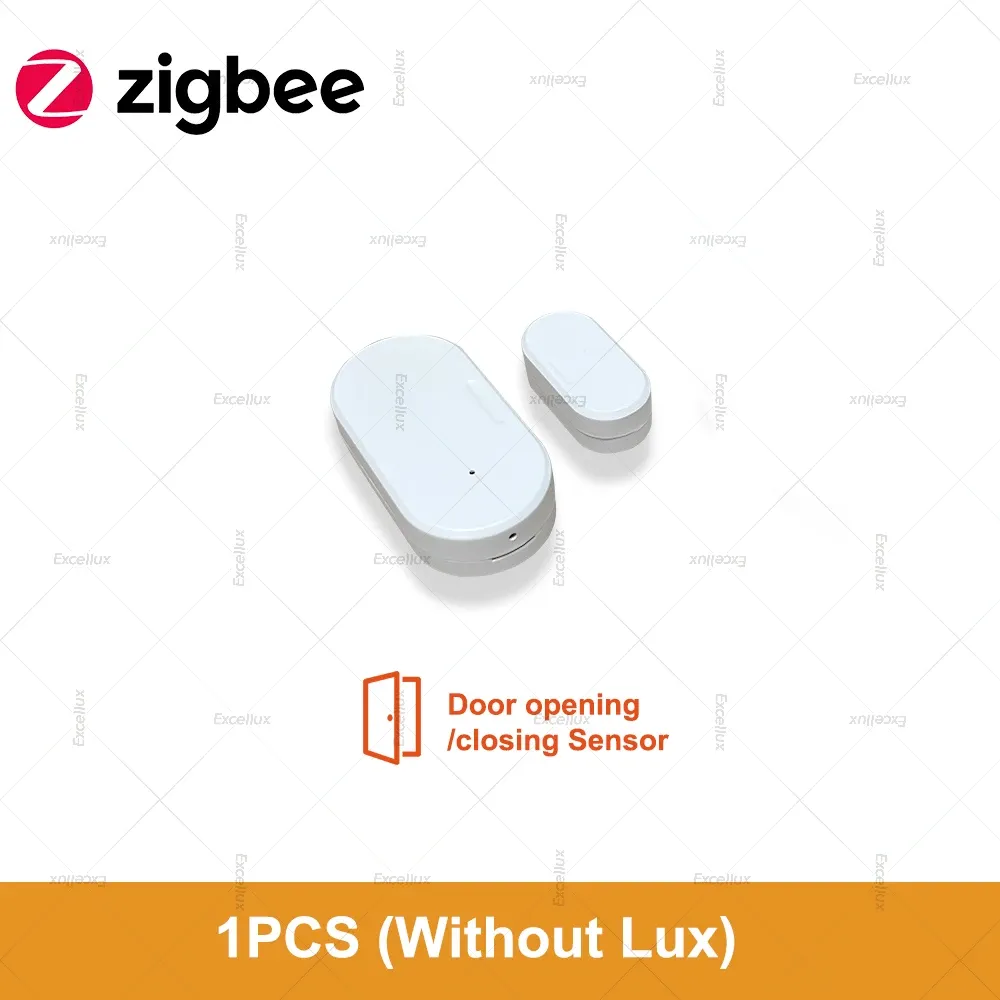 Capteur d'ouverture de porte et fenêtre Zigbee 3.0 avec capteur de luminosité et de vibration, alarme de sécurité domestique intelligente 7
