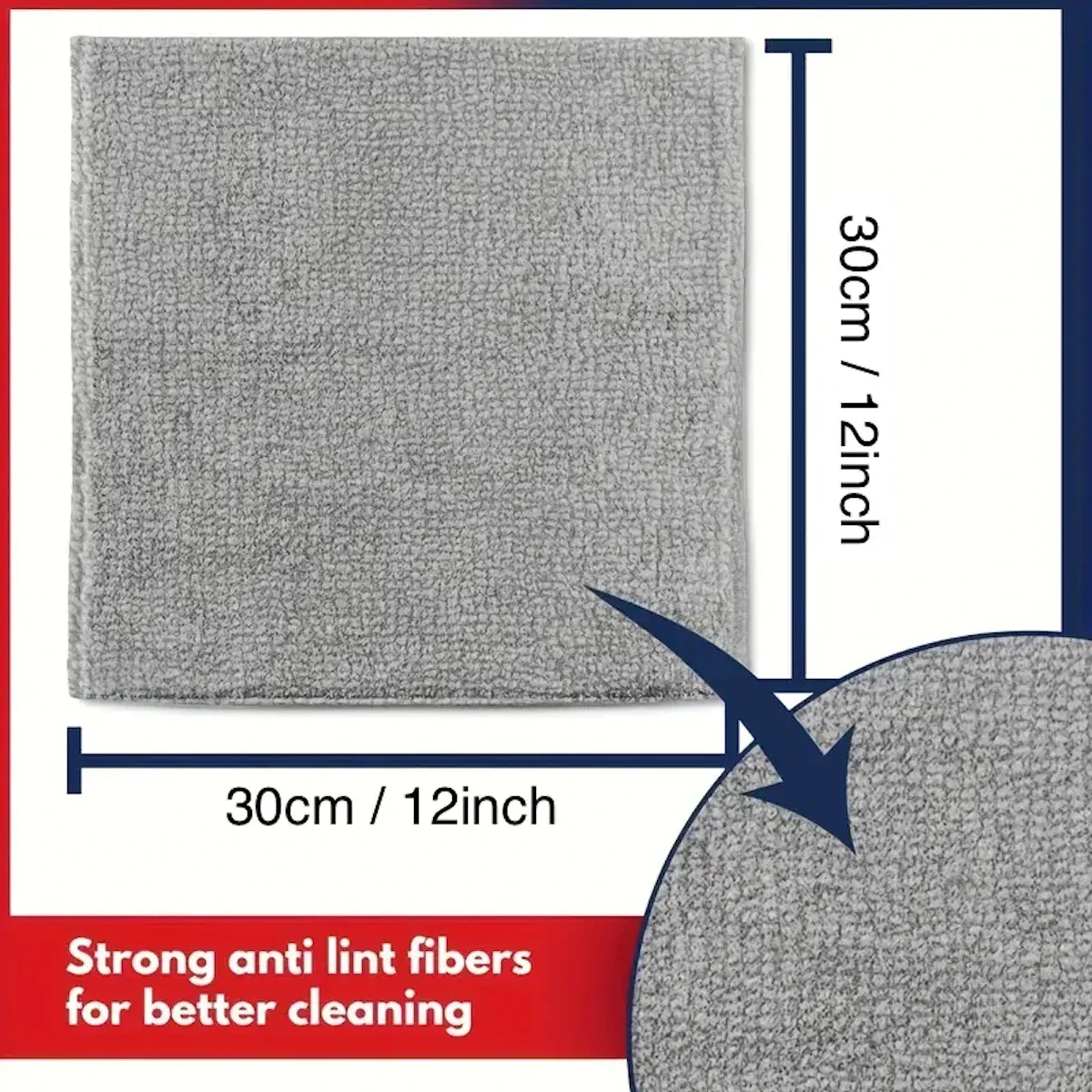 5 paquets de chiffons en microfibre colorés 30 x 30 cm, idéaux pour le nettoyage de la voiture, de la maison, de la cuisine et des vitres 2