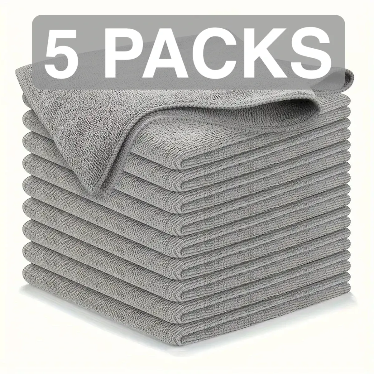 5 paquets de chiffons en microfibre colorés 30 x 30 cm, idéaux pour le nettoyage de la voiture, de la maison, de la cuisine et des vitres 9