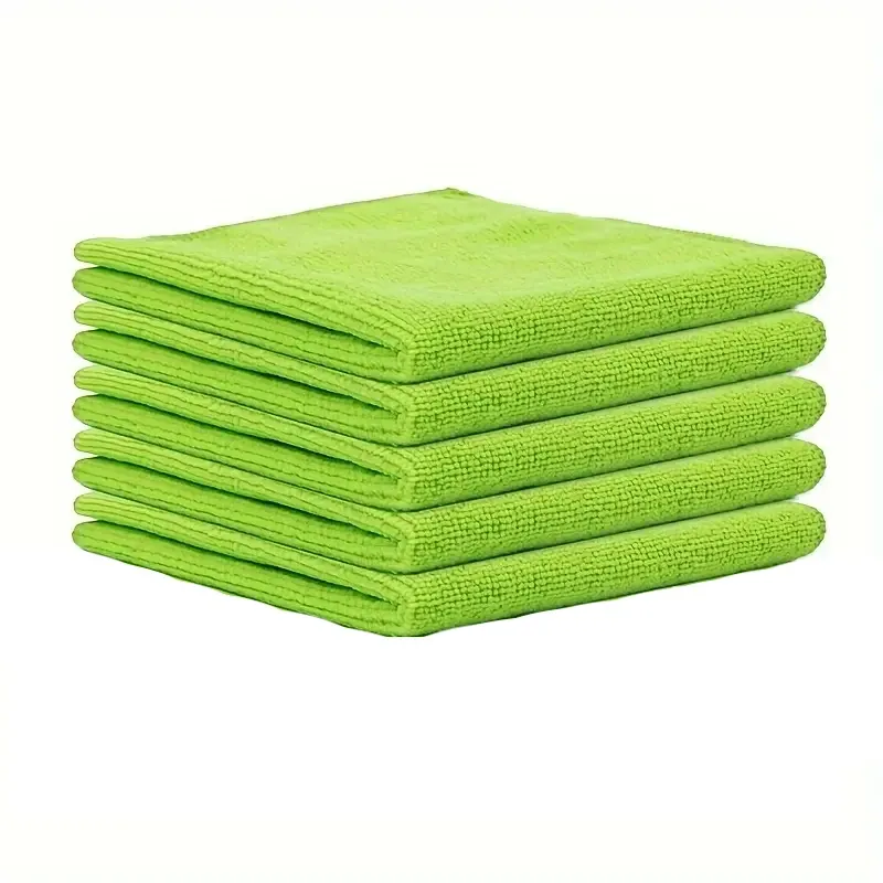5 paquets de chiffons en microfibre colorés 30 x 30 cm, idéaux pour le nettoyage de la voiture, de la maison, de la cuisine et des vitres 10