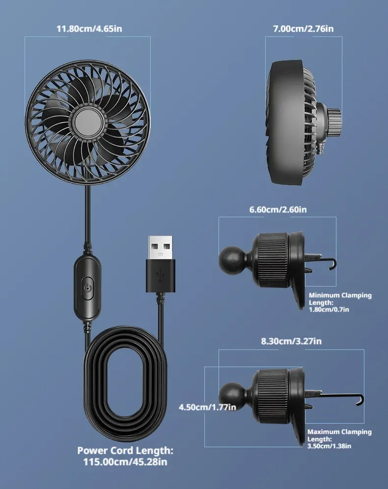 Ventilateur de voiture SEAMETAL, vue finale