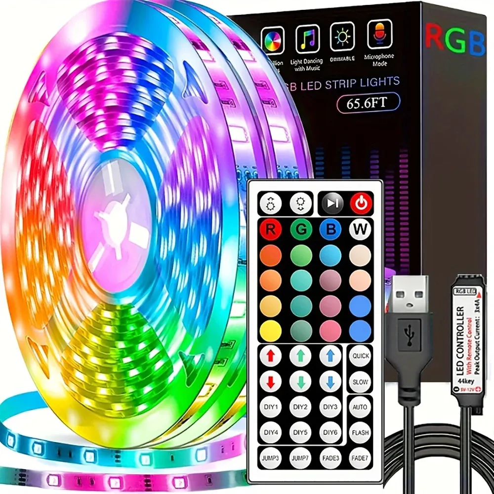 Ruban LED RVB en ambiance