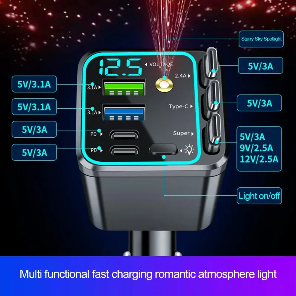 Charge simultanée de plusieurs appareils dans la voiture