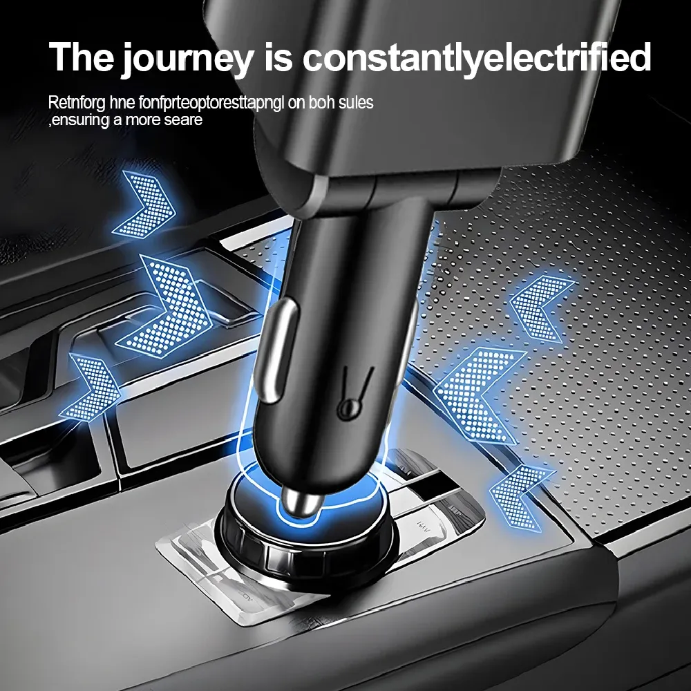 Chargeur de voiture rétractable dans l'habitacle