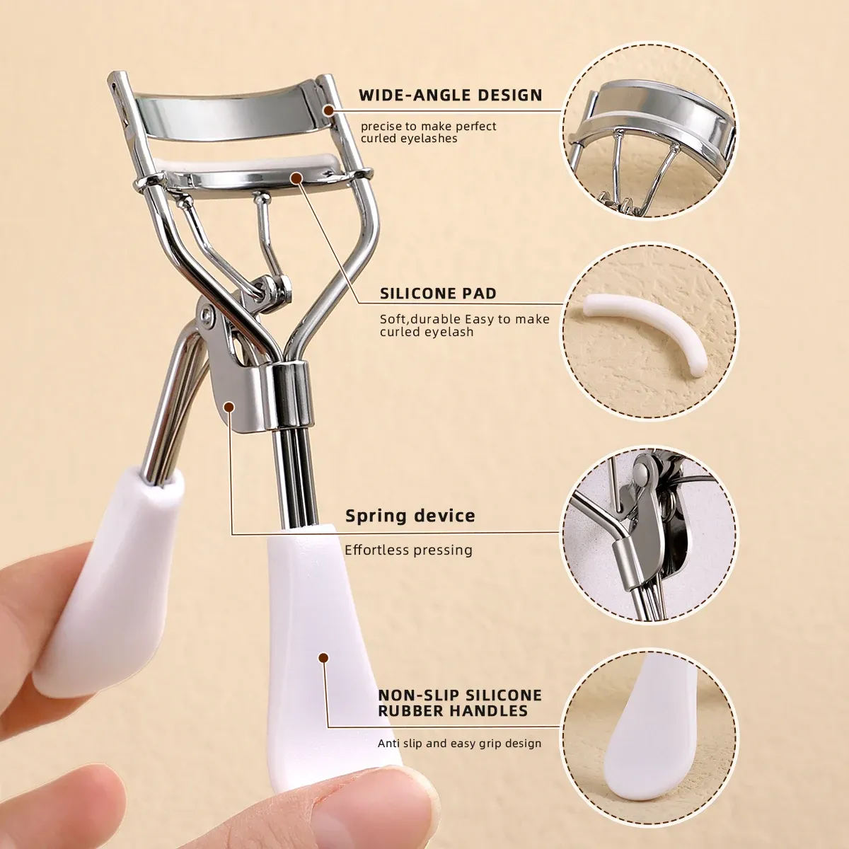 Recourbe-cils et accessoires du kit