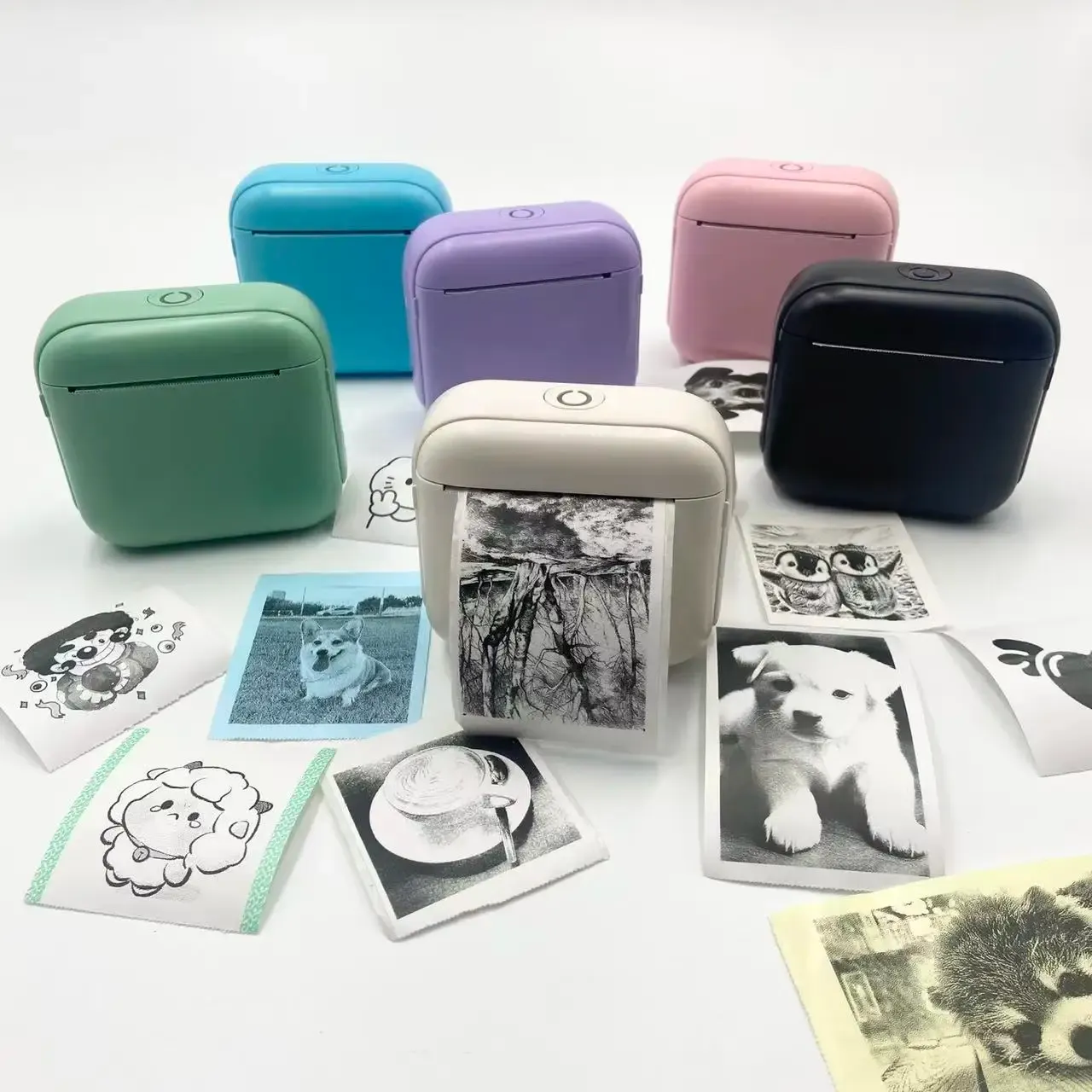 Mini-imprimante thermique portable sans fil, impression HD 203 dpi, connectivité Bluetooth, USB et batterie - Image 1
