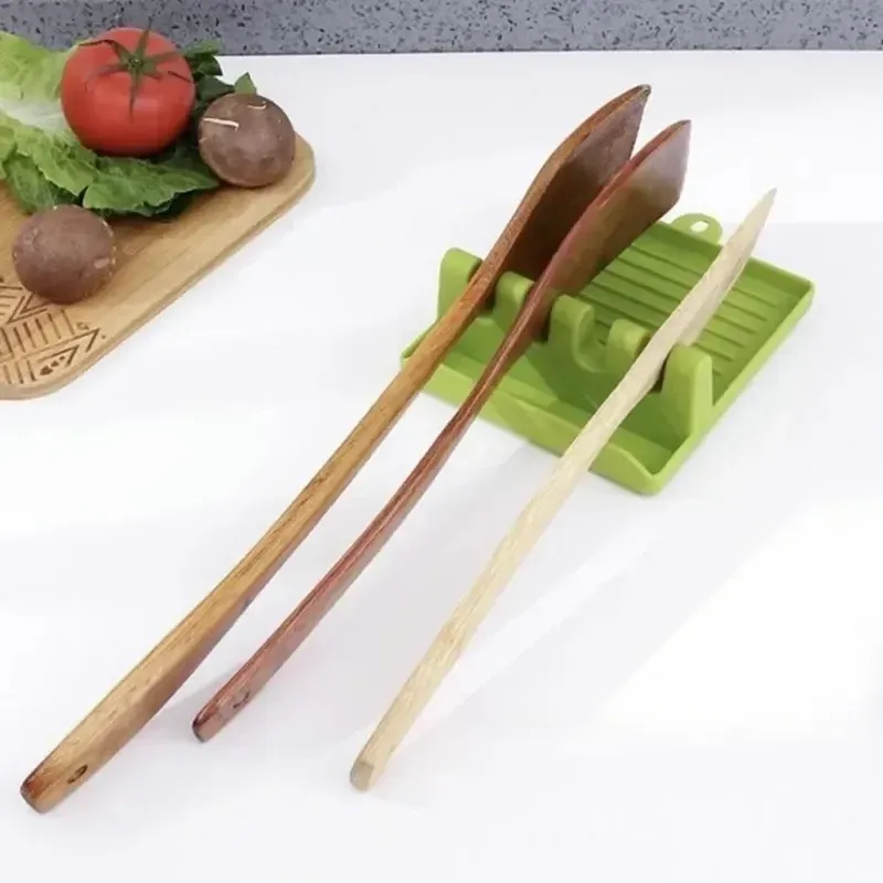 Support multifonction en plastique pour ustensiles de cuisine, organisateur de couvercles et spatules avec pinces antidérapantes 2