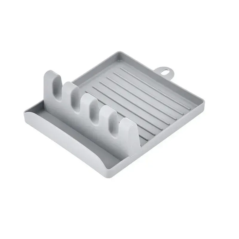 Support multifonction en plastique pour ustensiles de cuisine, organisateur de couvercles et spatules avec pinces antidérapantes 7