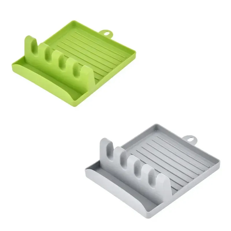 Support multifonction en plastique pour ustensiles de cuisine, organisateur de couvercles et spatules avec pinces antidérapantes 12