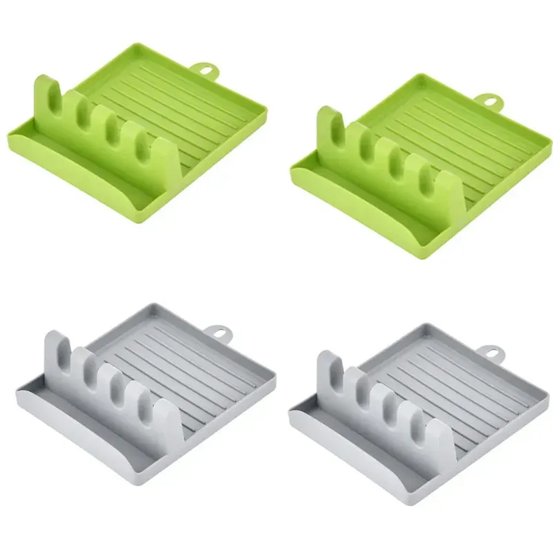 Support multifonction en plastique pour ustensiles de cuisine, organisateur de couvercles et spatules avec pinces antidérapantes 11
