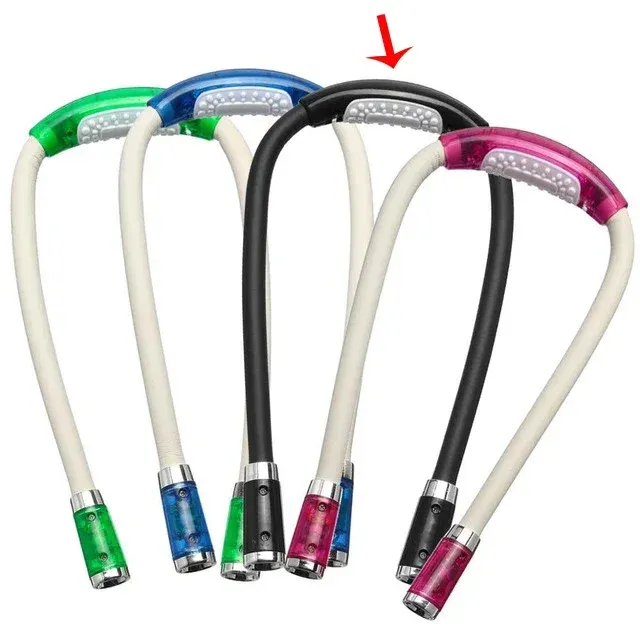 Lampe de lecture à pince flexible, réglable à 360°, mains libres, LED 7