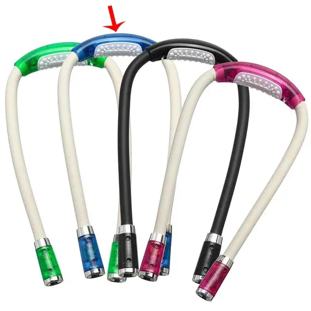 Lampe de lecture à pince flexible, réglable à 360°, mains libres, LED 8