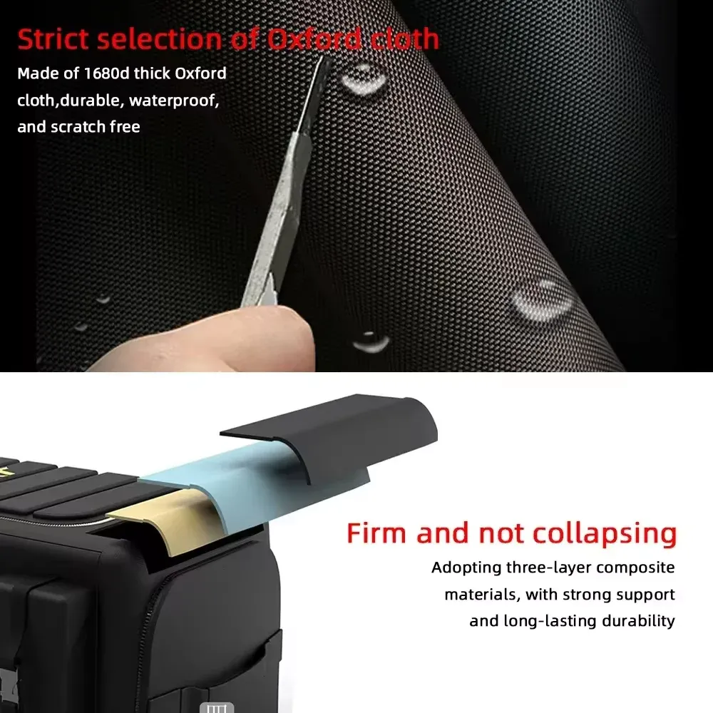 Organisateur de coffre de voiture pliable avec couvercle, 70 L, en tissu Oxford 6