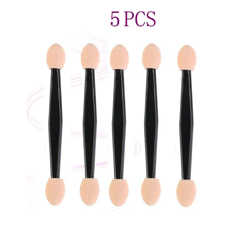 Ensemble de 5/30/50/100 pinceaux à fard à paupières double embout en éponge et nylon, outils de maquillage pour application cosmétique 10