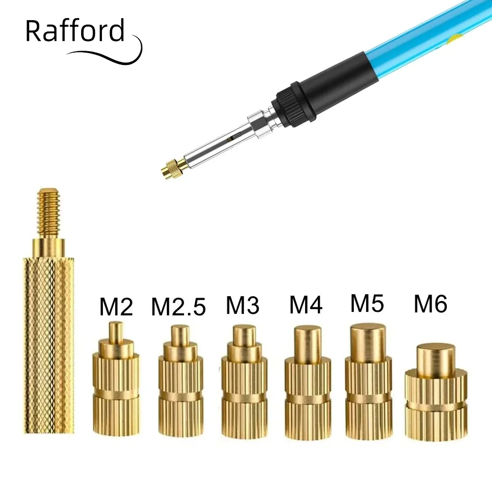 Kit d'inserts filetés en laiton thermosertis pour plastique, M2 à M6, avec pointes de fer à souder