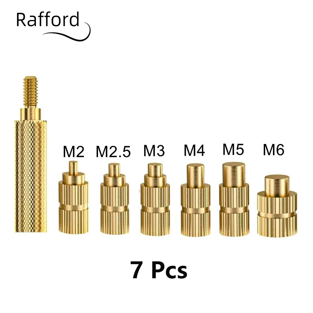 Kit d'inserts filetés en laiton thermosertis pour plastique, M2 à M6, avec pointes de fer à souder 8