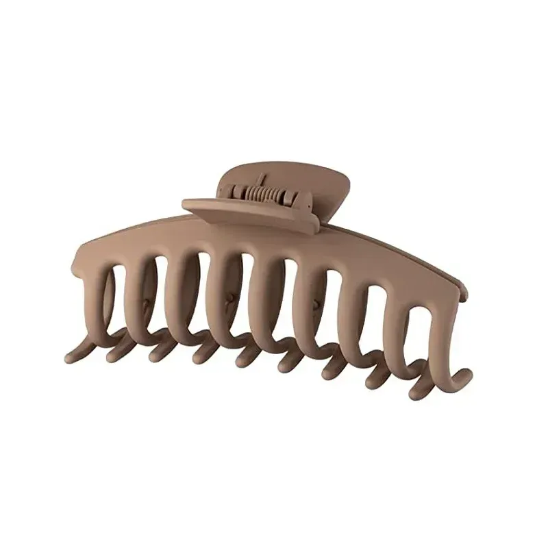 Pinces à cheveux coréennes en acrylique givré, grandes griffes solides et élégantes pour femmes et filles 8